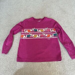 L.L. Bean girls size 8 long sleeve shirt